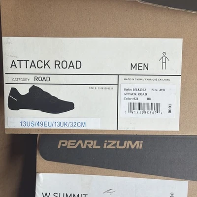 Nuevo Zapato de Carretera Pearl Izumi Hombre Attack Talla 13 EE. UU./49 EU/13 UK Foto 1 de 4