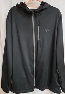 Callaway UPF50 Zip-Up Black Hoodie Sweatshirt Golf Outdoors Men's Size XL  - Picture 1 of 4