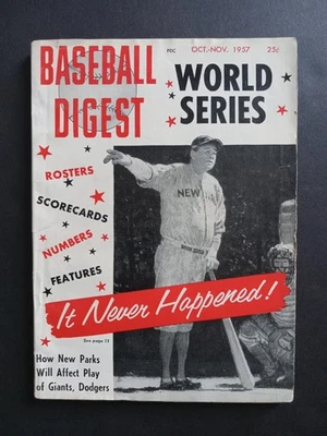 Baseball Digest Oct. 1957 Babe Ruth World Series Preview Issue - Image 1 of 3