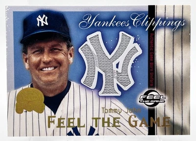 Tommy John Feel the Game Yankee Clipings 2000 Fleer Game Uniforme Usado *FOTOS* Foto 1 de 2