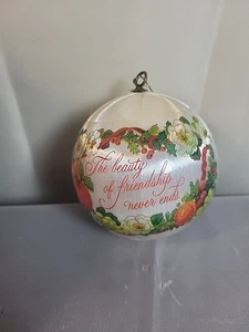 Vtg Christmas 1981 Ornament The Beauty Of Friendship Never Ends - Picture 1 of 2