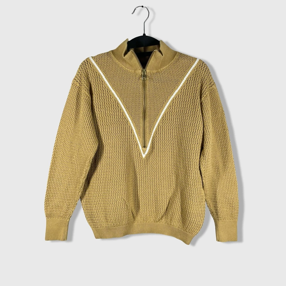 Suéter Varley Calva Tejido 1/4 Cremallera Cuello Simulado Mujer S Atletismo Silencioso Lujo Foto 1 de 4