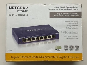 NETGEAR ProSAFE 8-Port Gigabit Ethernet Switch GS108v4 with Power Supply - Afbeelding 1 van 13