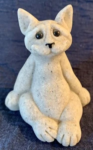 Quarry Critters ‘Carl’ Stone Cat Figurine-Second Nature Design, 2000 - Picture 1 of 9