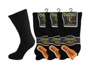 Mens Big Foot Extra Wide Socks Non Elastic Diabetic UK size 11-14 Work - Picture 1 of 6