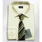 Jungen formelles cremefarbenes Hemd und Krawatte Set Hochzeit Abschlussball Elfenbein Smart Device Anzug Shirts