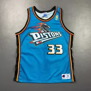 100% Authentic Grant Hill Vintage Champion 96 97 Pistons Trikot Gr. 48 L XL Herren - Bild 1 von 6