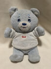 Trudi Blue White Teddy Bear Plush Stuffed Animal Toy Flower Shirt