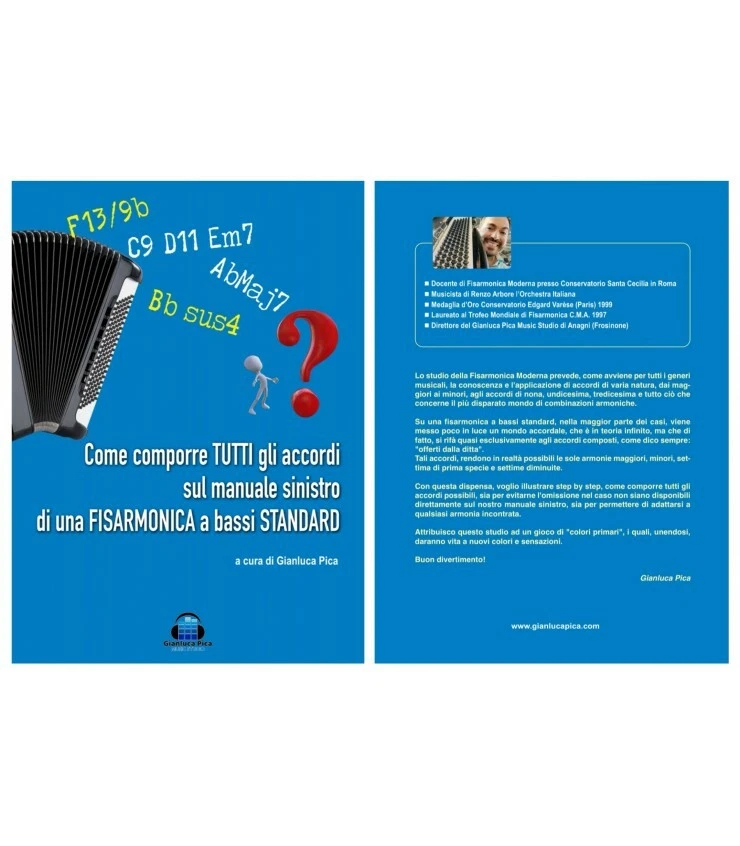 METODO PER FISARMONICA SU BASSI E ACCORDI A CURA DI GIANLUCA PICA - Immagine 1 di 1