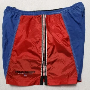 Vintage Ralph Lauren Polo Sport Large Spellout Red Blue Swim Trunk Shorts - Picture 1 of 12