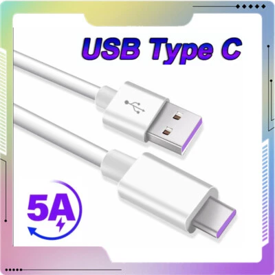 USB-A to USB-C Samsung Type-C Fast Charger Data Sync Phone 1 Meter Length Cable - Image 1 of 4