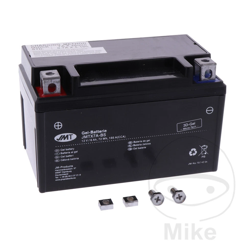 Qingqi QM125T-10A(A) 125 2008 Gel Battery YTX7A-BS - Image 1 of 1
