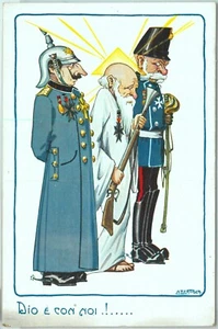 92024 - CARTOLINA d'Epoca - Militare I Guerra SATIRICA - BERTIGLIA - Picture 1 of 1