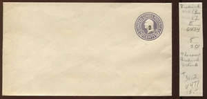 U477a Washington Die 5 Type 6 Surcharge Entire LV5681 - Picture 1 of 2