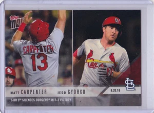 Matt Carpenter Jedd Gyorko Cardinals Beat Dodgers 8/20/2018 Topps NOW 621 PR=180 - Picture 1 of 2