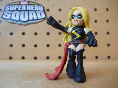 Marvel Super Hero Squad RARE MS MARVEL Carol Danvers Warbird from Avengers 4-PK Cover