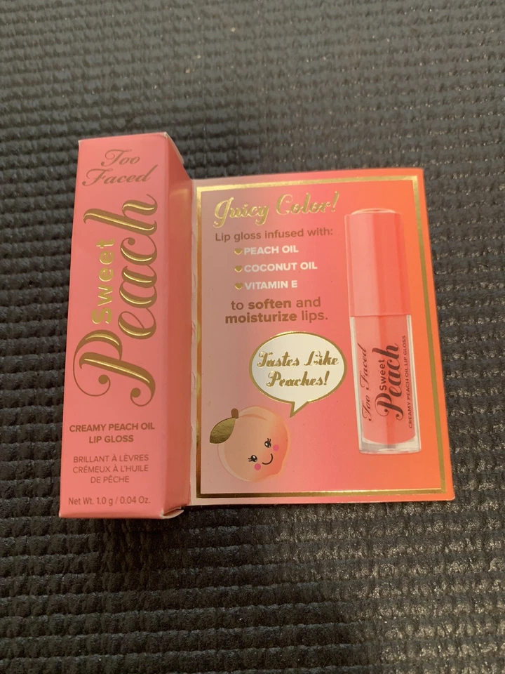 Too Faced Sweet Peach Lip Gloss Sample Size 0.04 Oz Fast