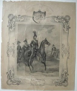 Oscar príncipe heredero de Suecia rey (1799-1859) litografía original 1845 H. Kohler - Imagen 1 de 2