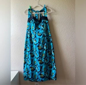 pin up Dress 50s sweetheart floral jazz Rockabilly Bettie page Tatyana Sexy Blue - Picture 1 of 12