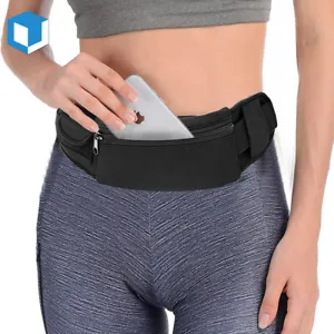 Men Women Fanny Pack Running Belt Phone Holder Waist Bum Zip Bag Pouch Workout