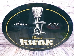 Letrero de cerveza Pauwel KWAK 23"" X 18"" bar pub hombre cueva café retro decoración de pared arte - Imagen 1 de 5