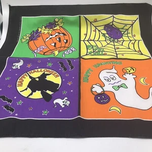 De Colección Halloween Bufanda Bandana Pañuelo 21x21 EE. UU. Bruja Calabaza Fantasma Araña Murciélagos - Imagen 1 de 9