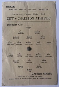Leicester City v Charlton Athletic 25th August 1945 - Picture 1 of 2