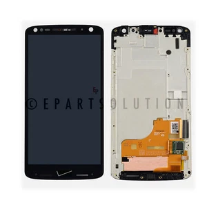 Black Motorola Droid Turbo 2 XT1585 LCD Digitizer Touch Screen + Frame Assembly - Picture 1 of 1