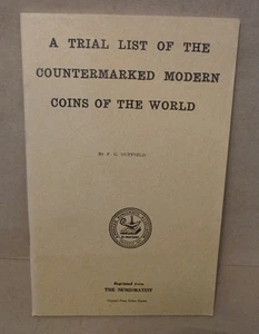 Lista de prueba de las monedas modernas contramarcadas del mundo por F.G. Duffield - Imagen 1 de 3