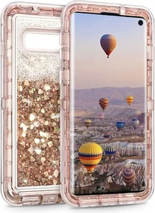 Coolden Galaxy S10 Plus Glitter Case Rose Gold - Picture 1 of 6