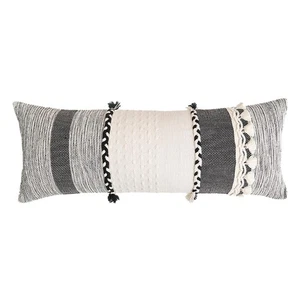 Langer Lendenkissenbezug 14x36, Boho lange Dekokissen mit Quasten Pil... - Bild 1 von 9