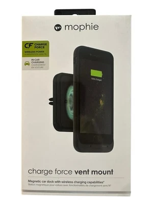 Mophie Charge Force Vent Mount Magnetic Car Dock Wireless Charging New In Box - Image 1 of 4