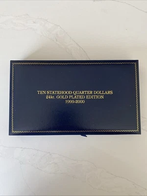 1999 to 2002 Morgan Mint 24K Gold Plated Statehood Quarters - Set of 10 - Image 1 of 4