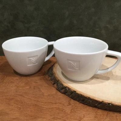 Juego NESPRESSO/2 tazas de capuchino 6 oz en relieve “N” Alemania capuchino Foto 1 de 4