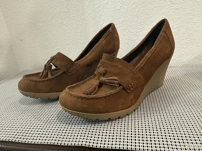 Zapatos de salón de cuña MIA Brigitta para mujer talla 10 gamuza cuero Foto 1 de 4
