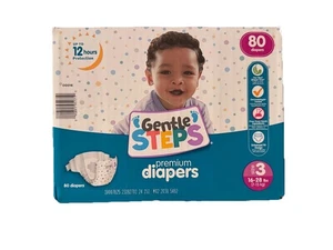 Gentle Steps Pannolini Premium Taglia 3 (16-28 libbre), Confezione da 80 Pannolini - Foto 1 di 2