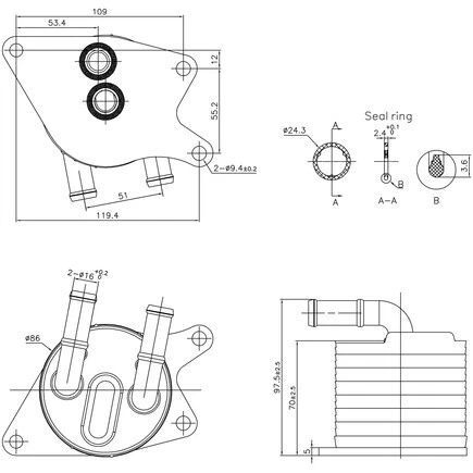 Enfriador de aceite de transmisión automática Nissens 91398 Foto 1 de 4