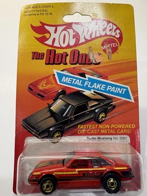 Vintage 1982 Hot Wheels Turbo Mustang The Hot Ones Red Metal Flake Paint #3361 - Image 1 of 4