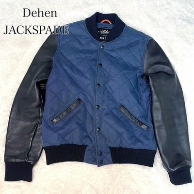 Super Rare Dehen JackSpade USA Quilted Leather Stadium Jacket - Image 1 of 4