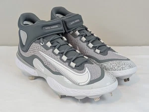 Nike Alpha Huarache Elite 4 mittelgrau weiß Baseball Stollen DJ6520-012 Herren 12 - Bild 1 von 14