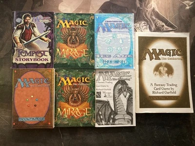 7 Vintage Starter Deck Rulebooks - 3rd 4th Mirage Tempest Ice Age - MtG Magic - Image 1 of 2