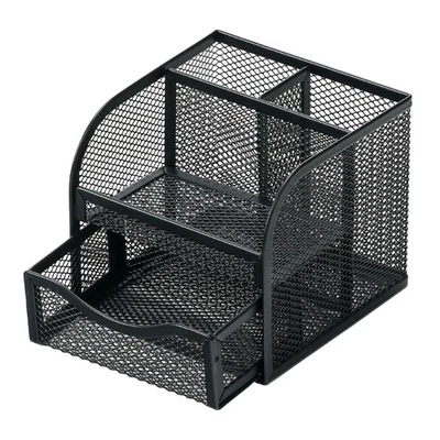 Metal Mesh Desk Organisers and Pen Holder Multifunctional Office Desk Organisers - Image 1 of 4