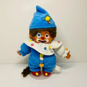 Monchhichi Talla S Pierrot Años 80~ Disfraz Azul Vintage Sekiguchi Súper Ultra Raro - Imagen 1 de 3