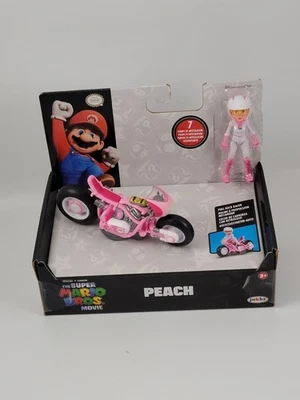 任天堂超级马里奥兄弟电影拉回玩具赛车自行车桃子人偶 2023 — 第 1/2 张图片