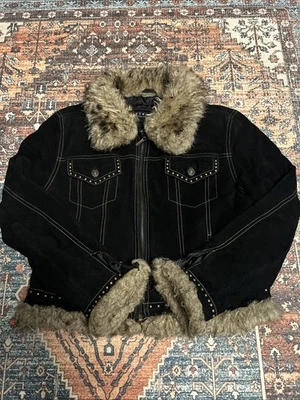 Chaqueta de abrigo para mujer Giacca Gallery pequeña negra de piel sintética Foto 1 de 4