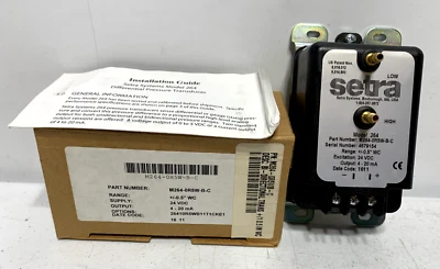 Датчик низкого дифференциального давления Setra M264-0R5W-B-C 24 В постоянного тока 4-20 мА - Изображение 1 из 4