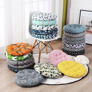 Washable Round Seat Pads Patio Seat Cushions Chair Pads Booster Chair Garden UK - Picture 1 of 21