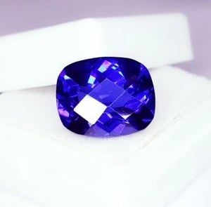 Anello Zaffiro Blu Naturale Certificato Misura 10 Ct Gemma Sciolta Forma Cuscino Gemma - Foto 1 di 13