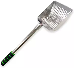 Cat Litter Scooper Metal Stainless Steel Sifter Pet Long Handle Shovel Digger - Picture 1 of 1