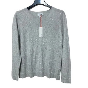 NWT Elle Womens Sweater Size XL Beaded Rhinestone Cotton Blend Corporate Work - Picture 1 of 5